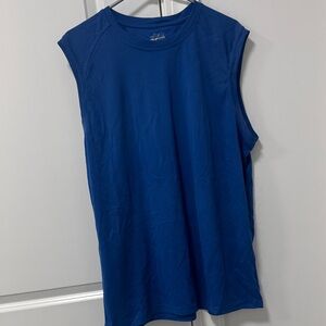 BCG Men's Blue Sleeveless Shirt